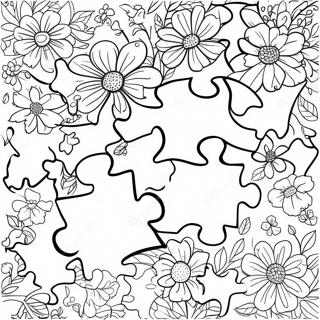 Colorful Jigsaw Puzzle Coloring Page 29528-26629