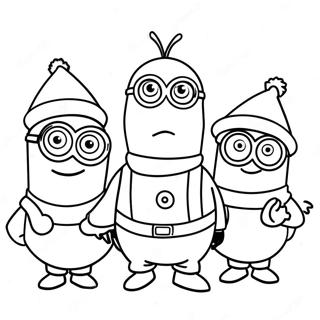 Minions Christmas Coloring Page 29557-26652