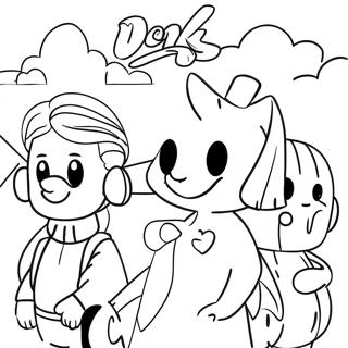 Dtkl Fun Characters Coloring Page 29588-26679