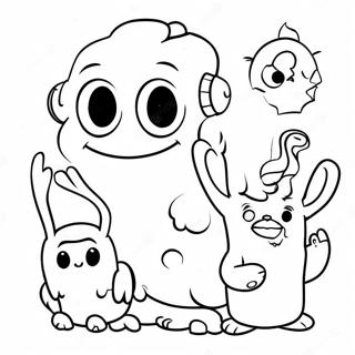 Dtkl Fun Characters Coloring Page 29588-26680