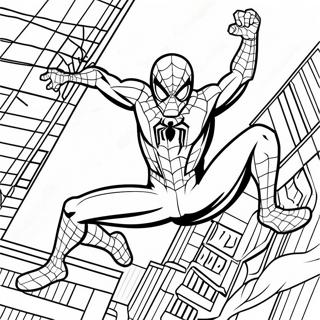 Black Suit Spider Man No Way Home Coloring Page 29597-26683