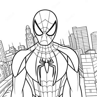 Black Suit Spider Man No Way Home Coloring Page 29597-26684