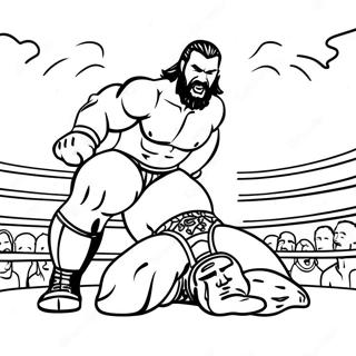 Epic Wwe Wrestler Battle Coloring Page 2959-2399