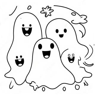 Spooky Ghosts Halloween Coloring Page 29618-26701