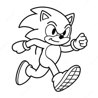 Speedy Sonic Running Coloring Page 29628-26709