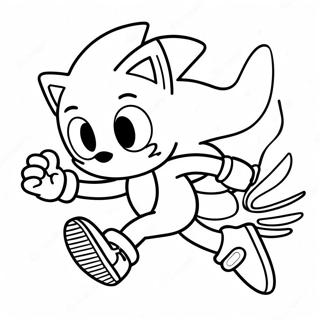 Speedy Sonic Running Coloring Page 29628-26710