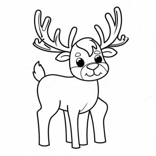 Christmas Reindeer Coloring Pages