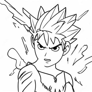 Killua With Lightning Powers Coloring Page 29698-26765