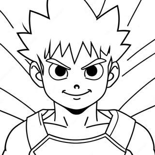 Killua With Lightning Powers Coloring Page 29698-26768