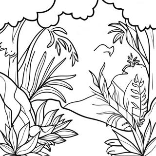 Tropical Vine Jungle Coloring Page 29708-26773