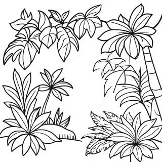 Tropical Vine Jungle Coloring Page 29708-26774