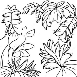 Tropical Vine Jungle Coloring Page 29708-26775