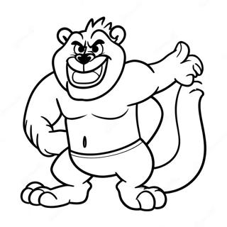 Taz In Action Coloring Page 29718-26784