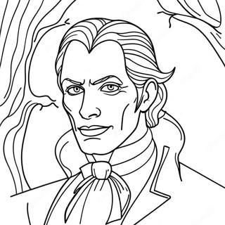 Spooky Gothic Vampire Coloring Page 29748-26805