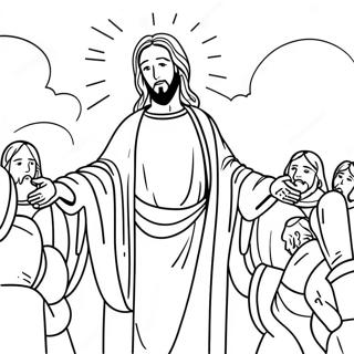 Jesus Miracles Coloring Page 29757-26811