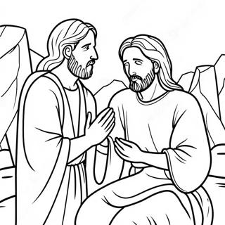 Jesus Healing The Blind Man Coloring Page 29758-26813