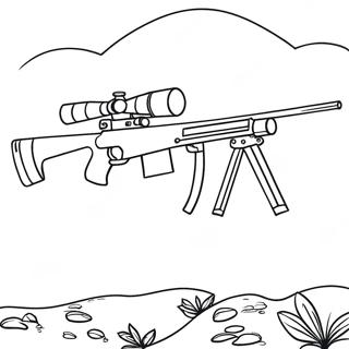 Sniper Gun Coloring Page 29787-26834