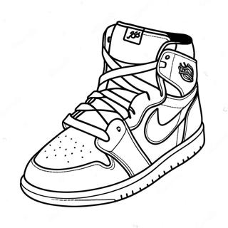 Jordan 1 Sneaker Coloring Page 2978-2411