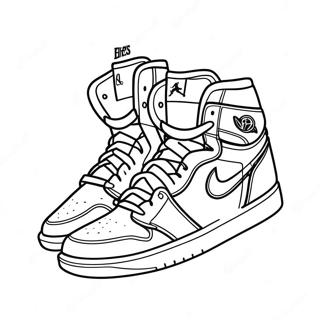 Jordan 1 Sneaker Coloring Page 2978-2412