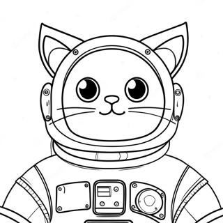 Cosmic Cat In A Spacesuit Coloring Page 29798-26845