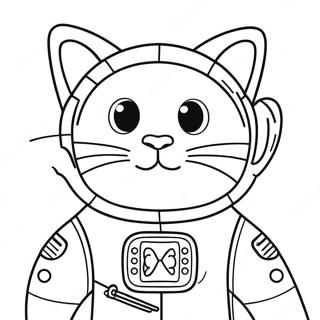 Cosmic Cat In A Spacesuit Coloring Page 29798-26847