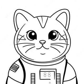 Cosmic Cat In A Spacesuit Coloring Page 29798-26848