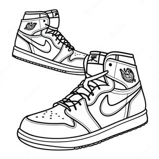 Classic Jordan 1 Sneaker Coloring Page 2979-2413