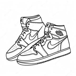 Classic Jordan 1 Sneaker Coloring Page 2979-2414