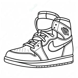 Classic Jordan 1 Sneaker Coloring Page 2979-2415