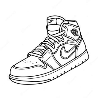 Classic Jordan 1 Sneaker Coloring Page 2979-2416