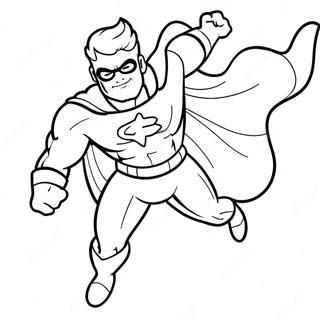 Mighty Super Hero Flying Coloring Page 29828-26869