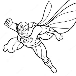 Mighty Super Hero Flying Coloring Page 29828-26870