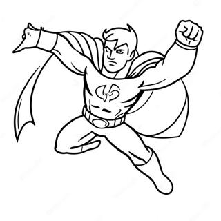 Mighty Super Hero Flying Coloring Page 29828-26871