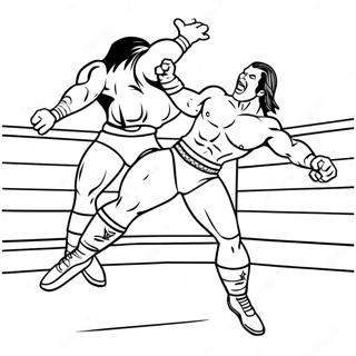 Wwe Wrestler Jumping On Opponent Coloring Page 29838-26877