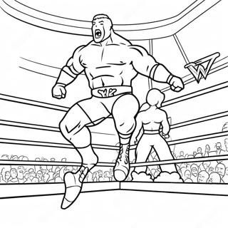 Wwe Wrestler Jumping On Opponent Coloring Page 29838-26879