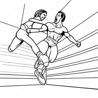 Wwe Wrestler Jumping On Opponent Coloring Page 29838-26880