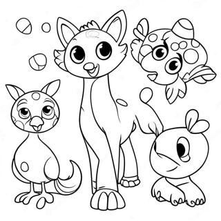 Colorful Dot Markers Animals Coloring Page 29869-26894