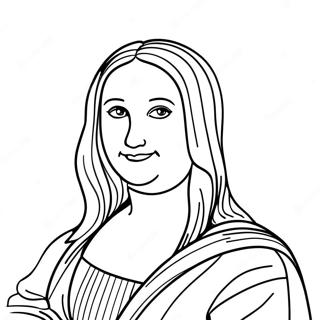 Mona Lisa Portrait Coloring Page 29909-26926