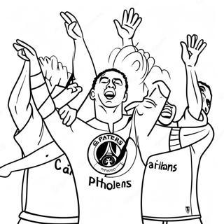 Psg Players Celebrating Coloring Page 29919-26935