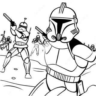 Epic Phase 2 Clone Trooper Battle Coloring Page 29939-26949