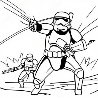 Epic Phase 2 Clone Trooper Battle Coloring Page 29939-26952