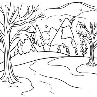 Winter Solstice Scene Coloring Page 29948-26955