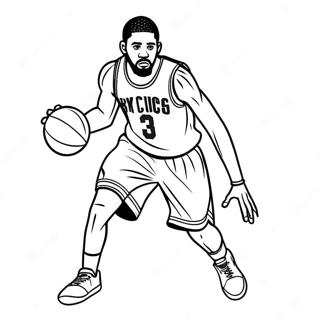 Kyrie Irving Dribbling Basketball Coloring Page 29959-26965