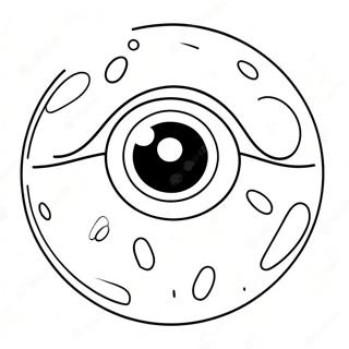 Cartoon Eyeball With Funny Face Coloring Page 29979-26981