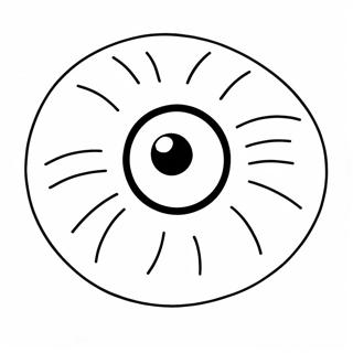 Cartoon Eyeball With Funny Face Coloring Page 29979-26983