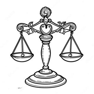 Libra Scales Coloring Page 29999-26997