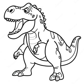 T Rex Roaring Coloring Page 2-5