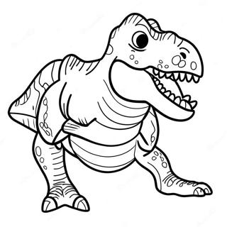 T Rex Roaring Coloring Page 2-6