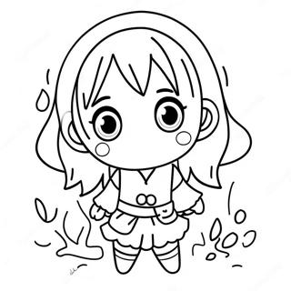 Cute Manga Characters Coloring Page 30009-27005