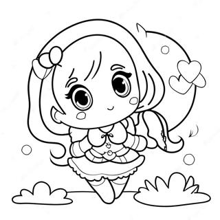 Cute Manga Characters Coloring Page 30009-27006